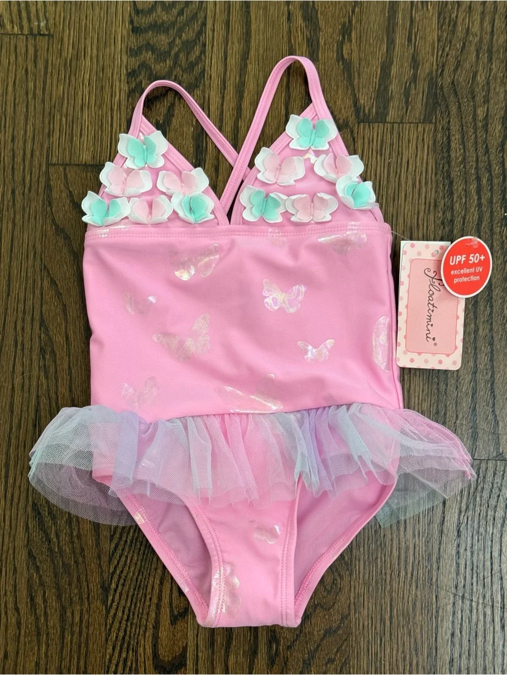 NWT Floatmini 3D Butterfly One Piece Swimsuit Size 3T